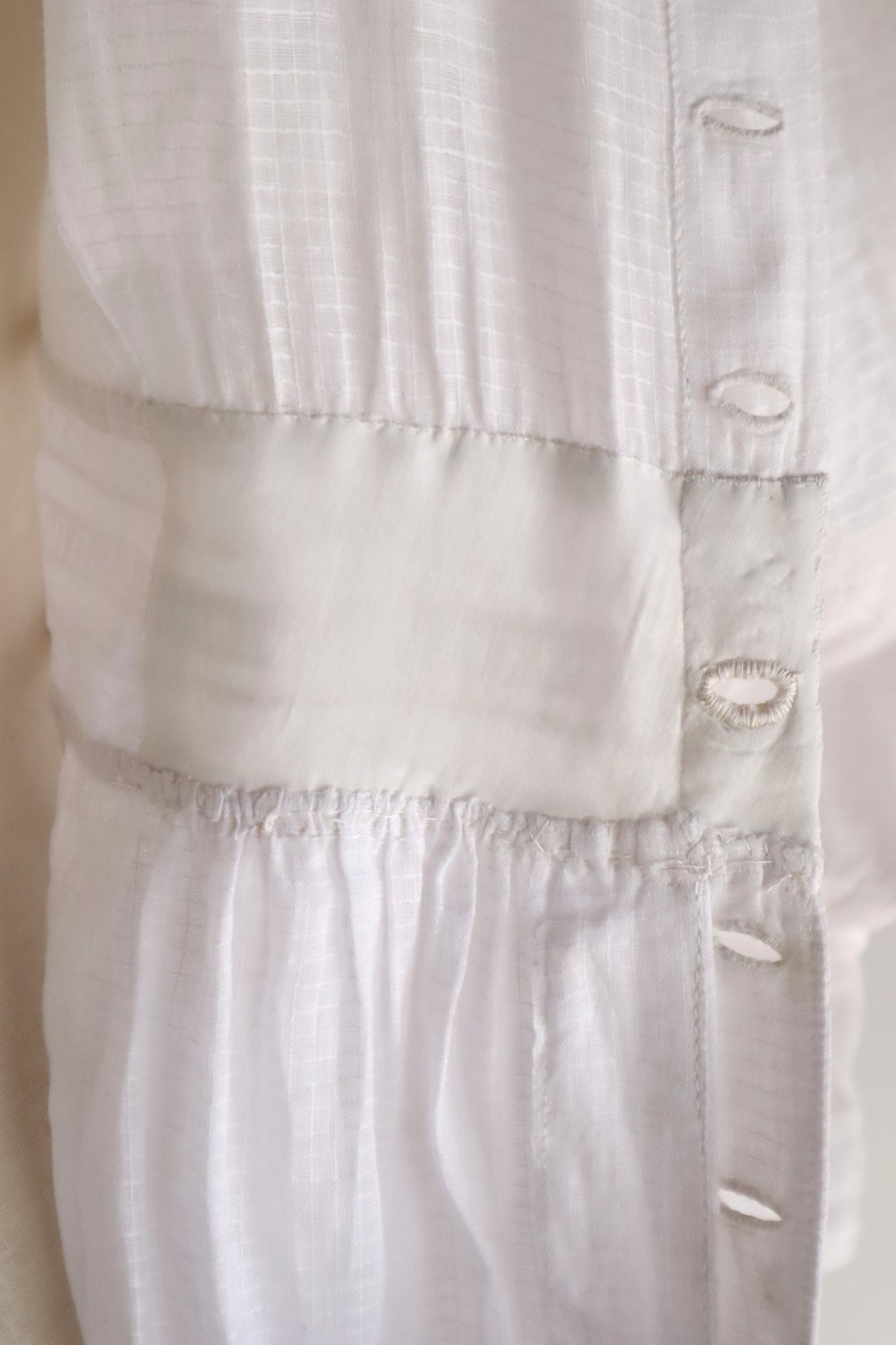 1900s Edwardian Pigeon Breast Cotton Day Dress