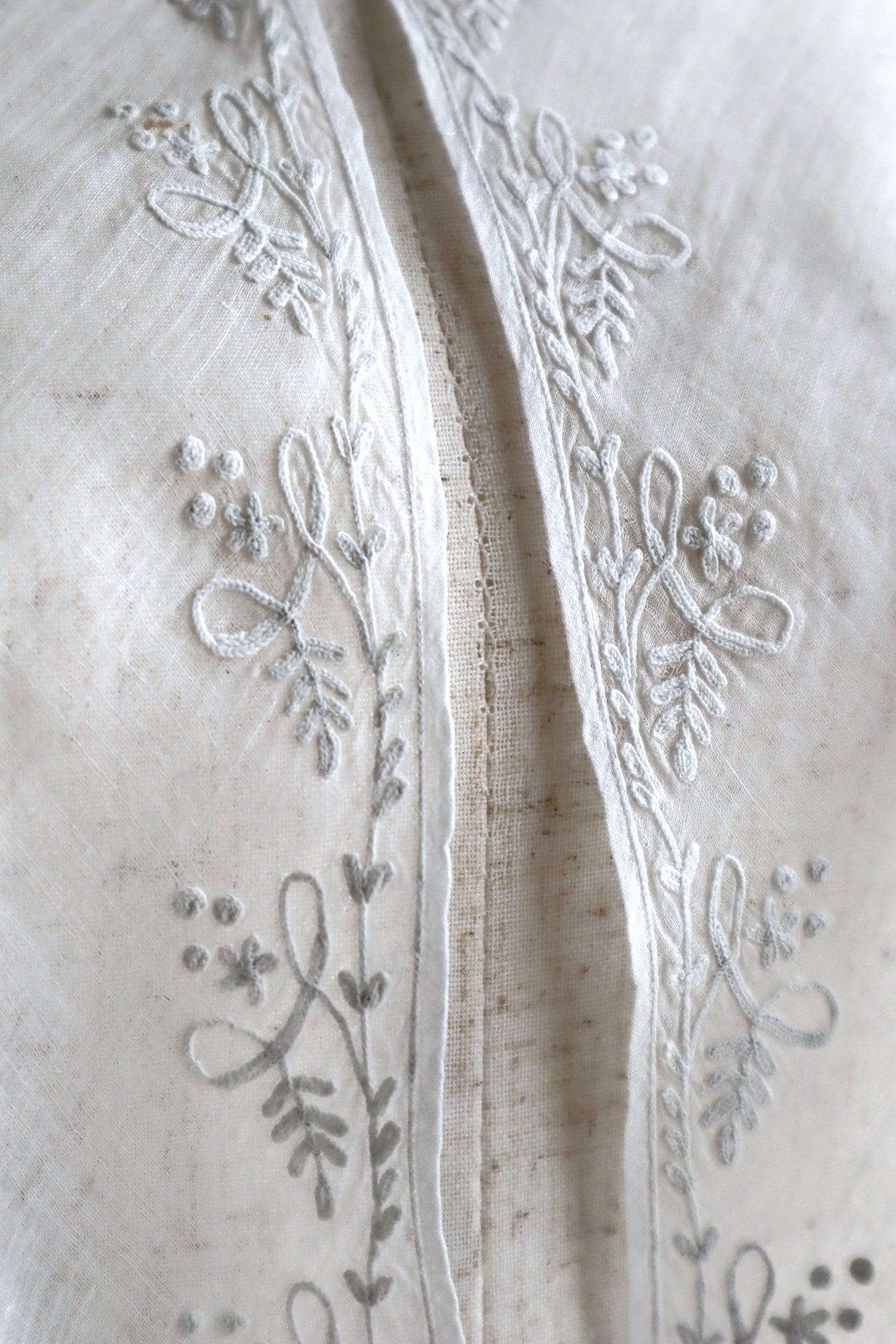 19th Tambour Embroidery Muslin Fitchu
