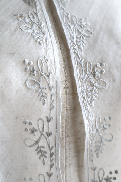 19th Tambour Embroidery Muslin Fitchu