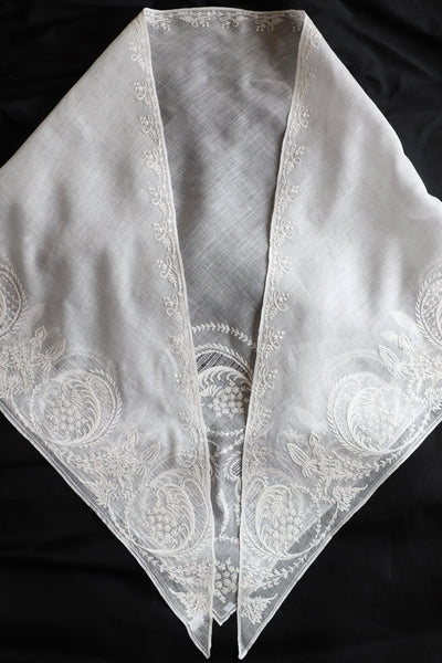 19th Tambour Embroidery Muslin Fitchu