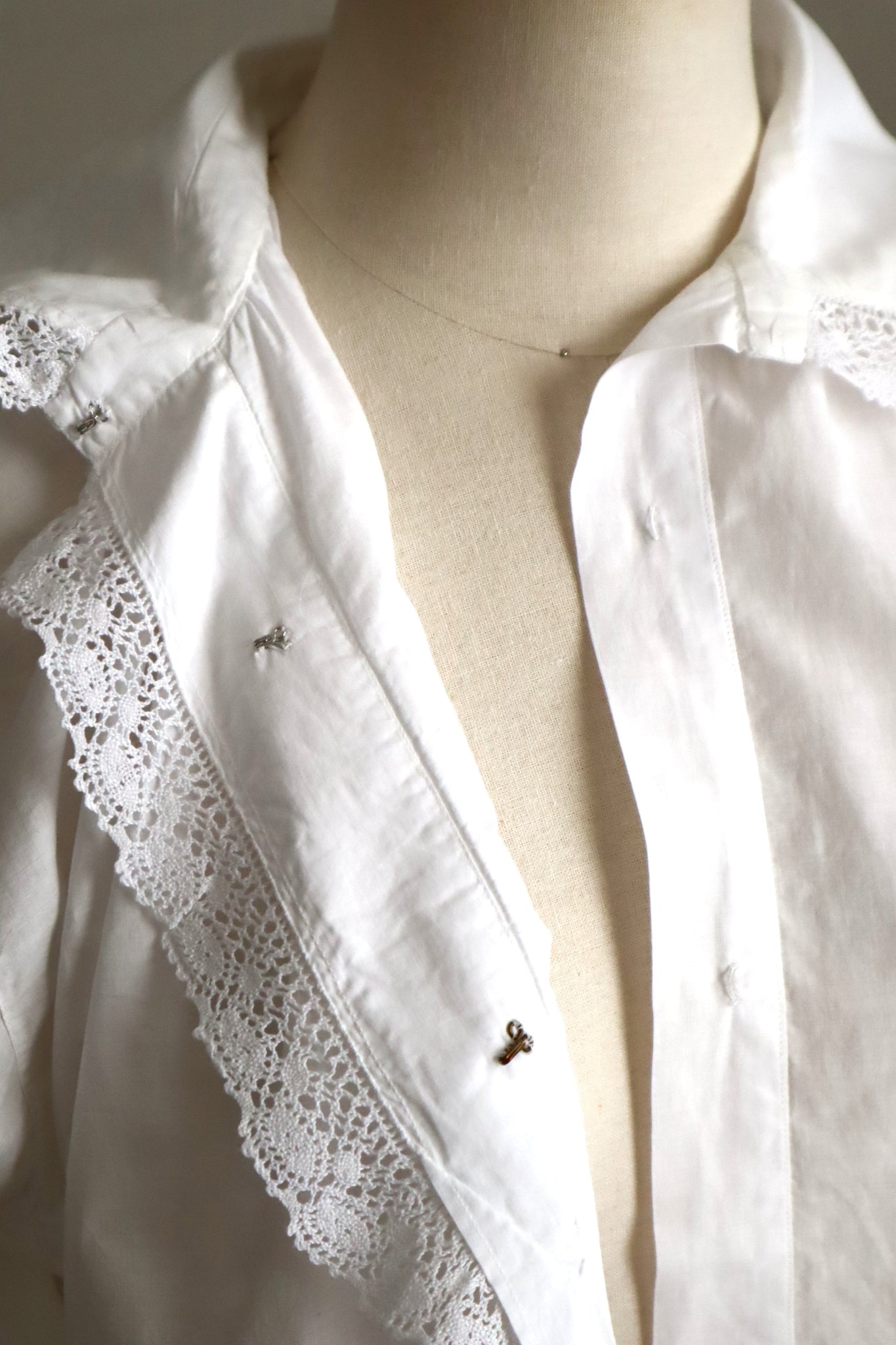 1900s French Cotton Day Blouse
