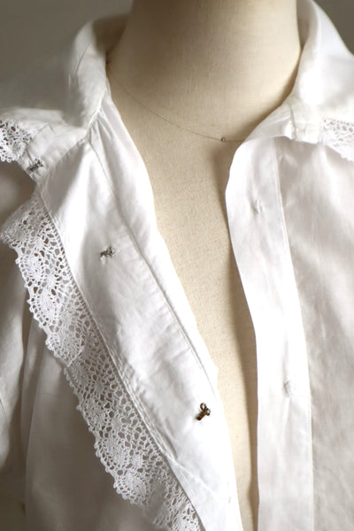 1900s French Cotton Day Blouse