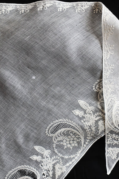 19th Tambour Embroidery Muslin Fitchu