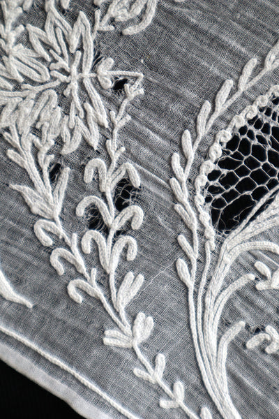 19th Tambour Embroidery Muslin Fitchu