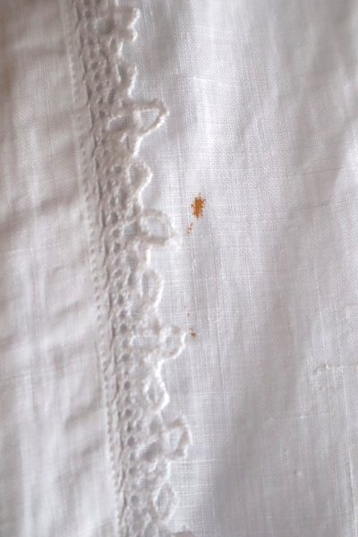 1900s French Handworked Filet Lace Church Cotta