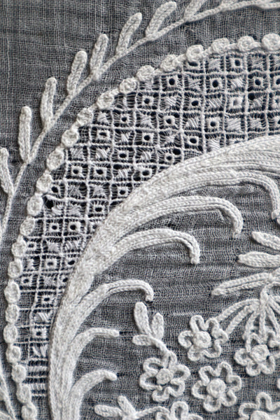 19th Tambour Embroidery Muslin Fitchu