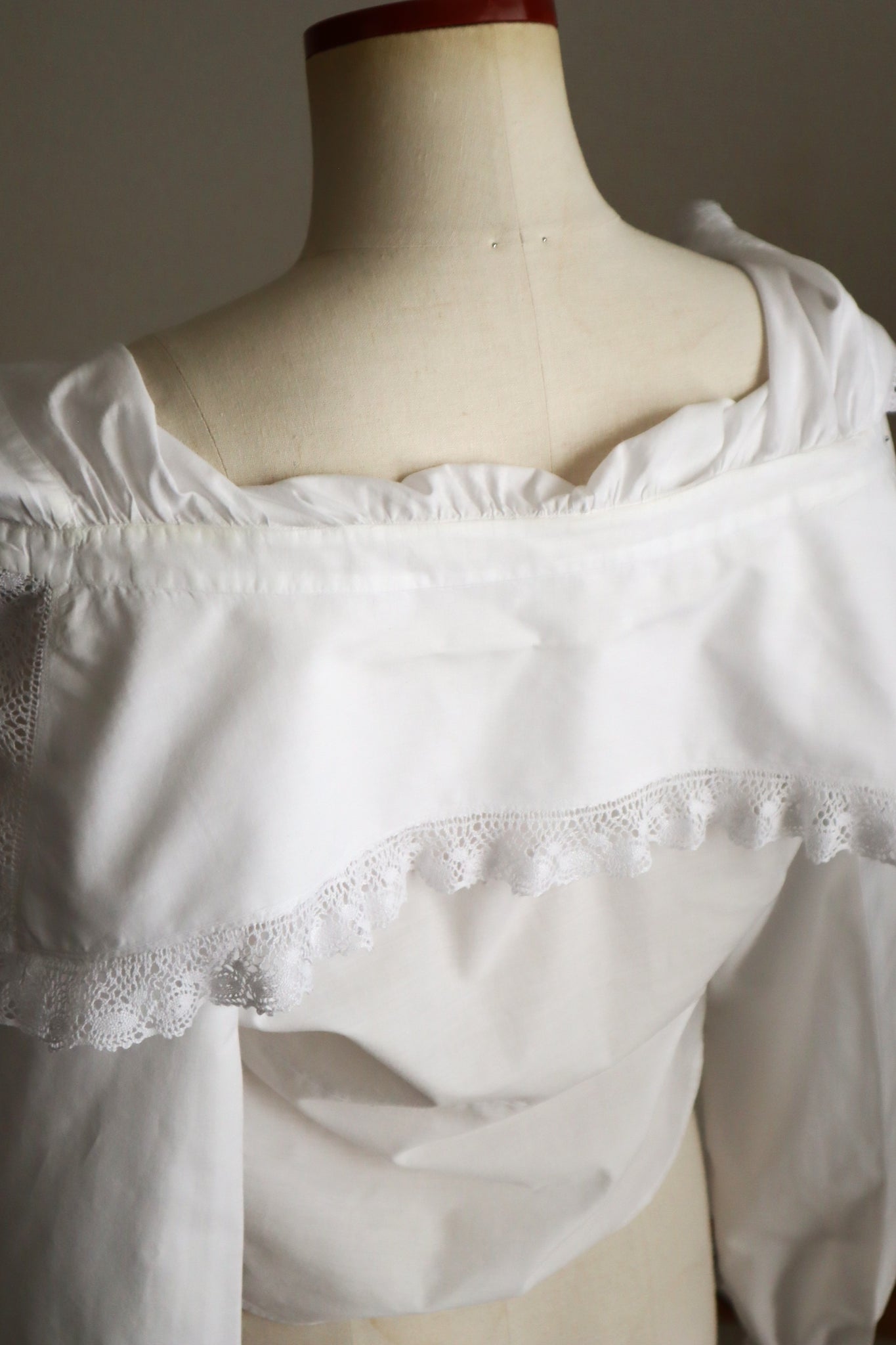 1900s French Cotton Day Blouse