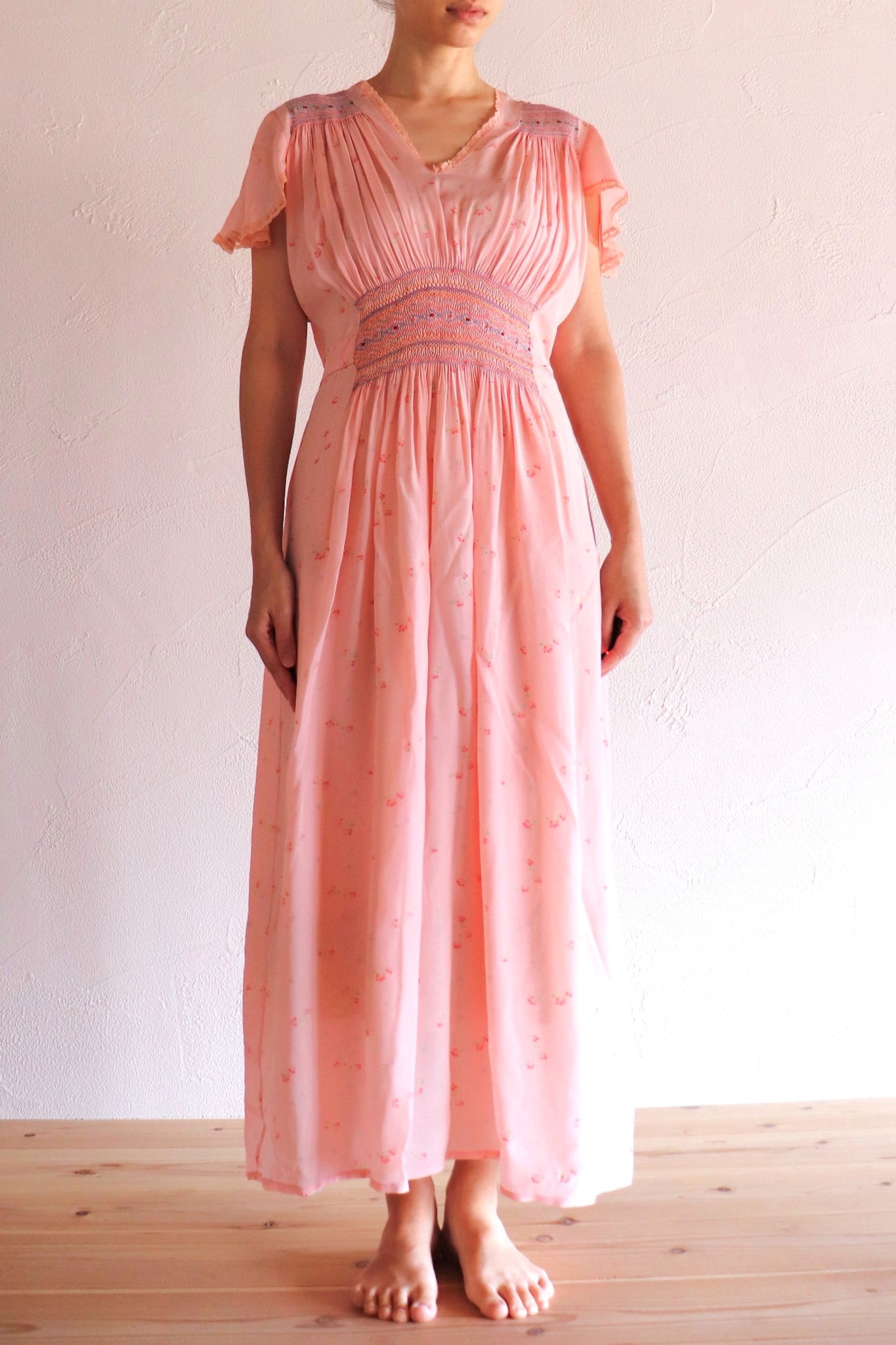 1940s Hand Smocking Dress