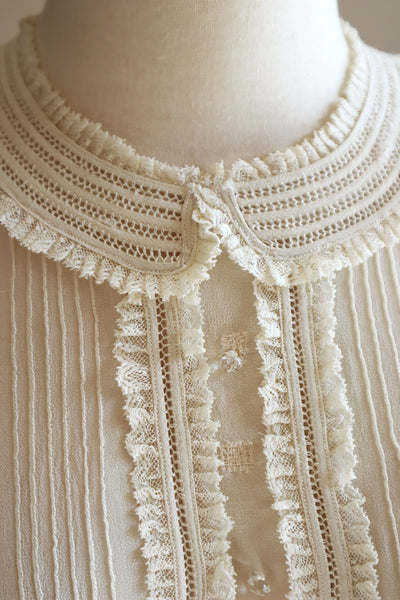 1940s Silk Crepe Dickey