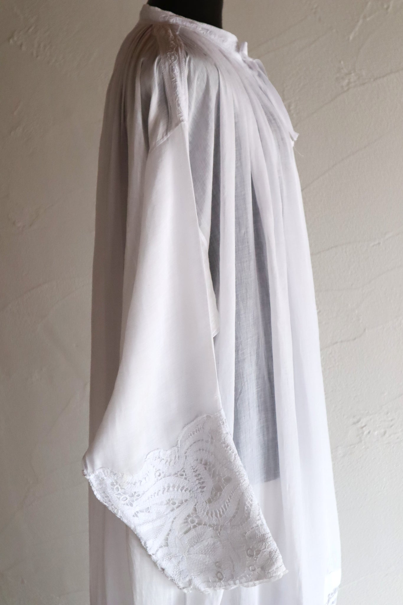 1900s French Handworked Batten Lace Church Surplice