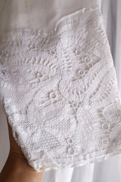 1900s French Handworked Batten Lace Church Surplice
