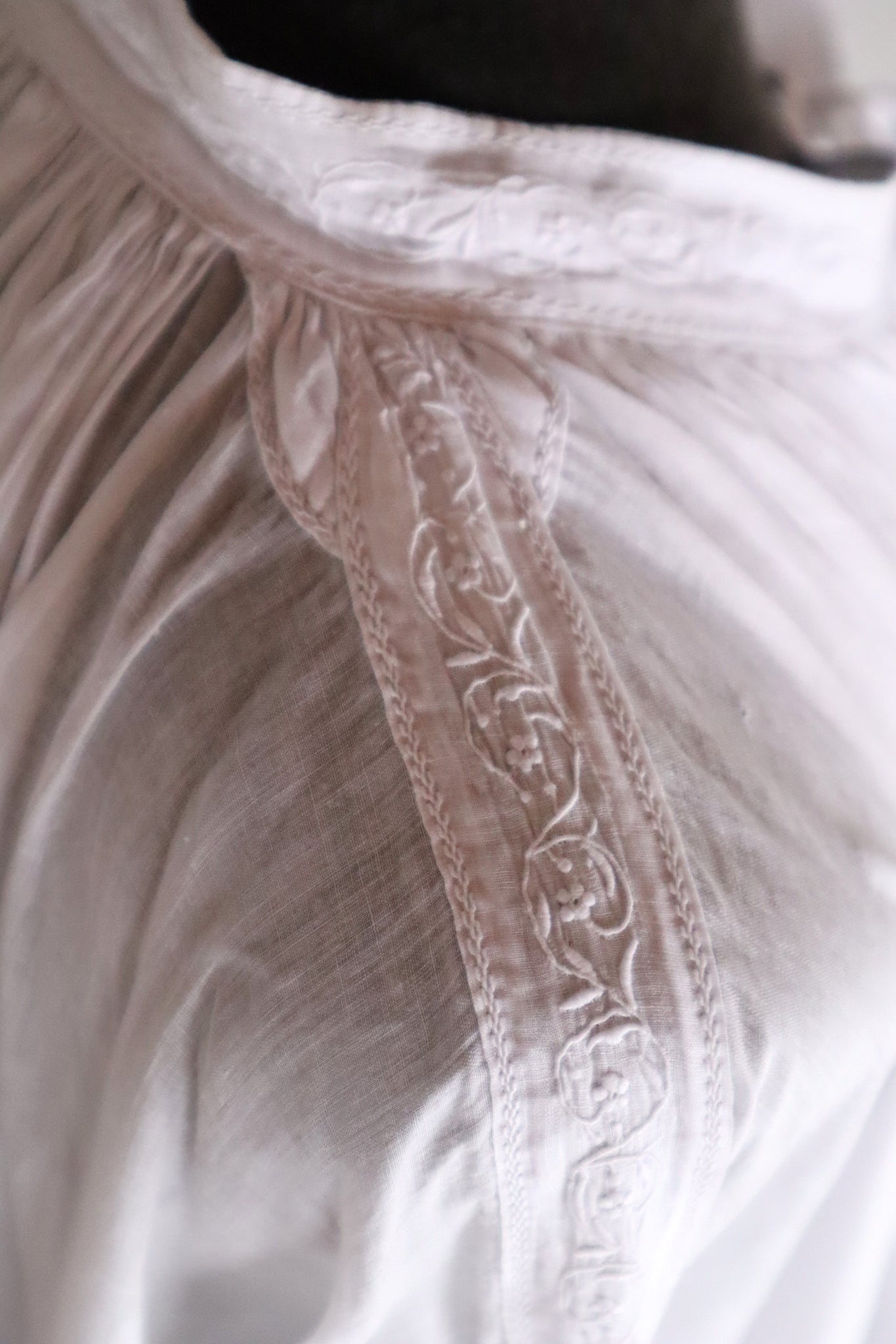 1900s French Handworked Batten Lace Church Surplice