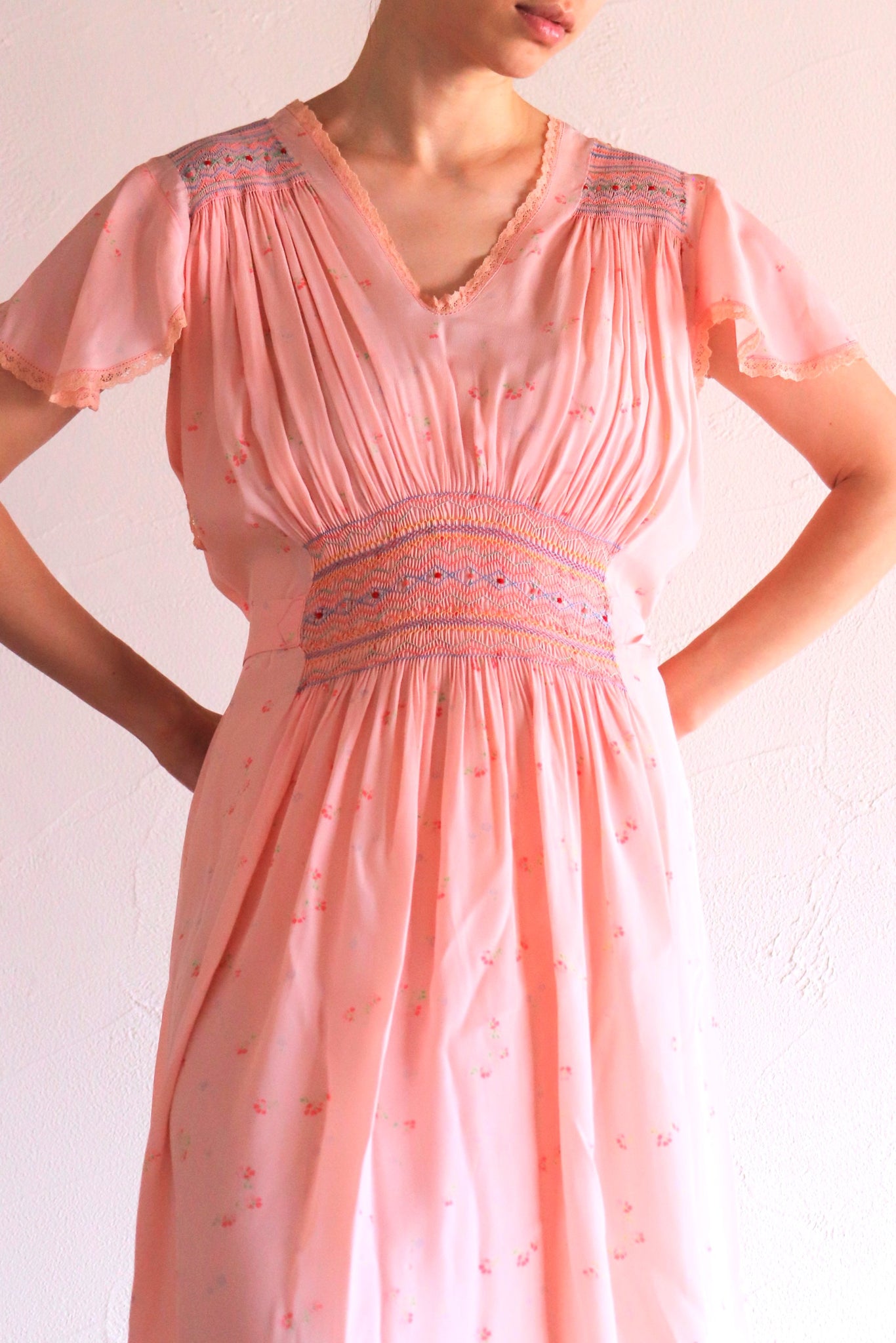 1940s Hand Smocking Dress