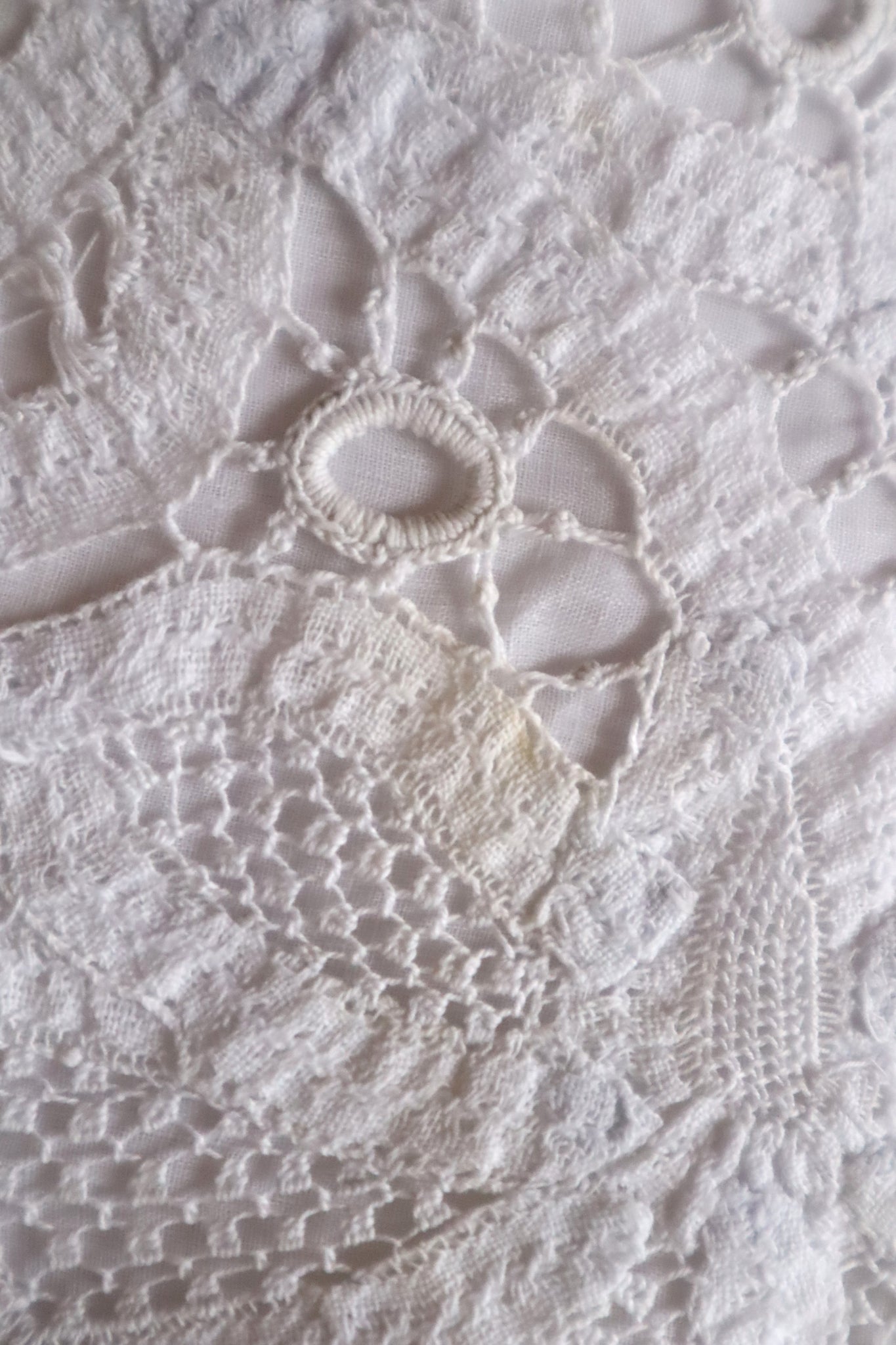 1900s French Handworked Batten Lace Church Surplice