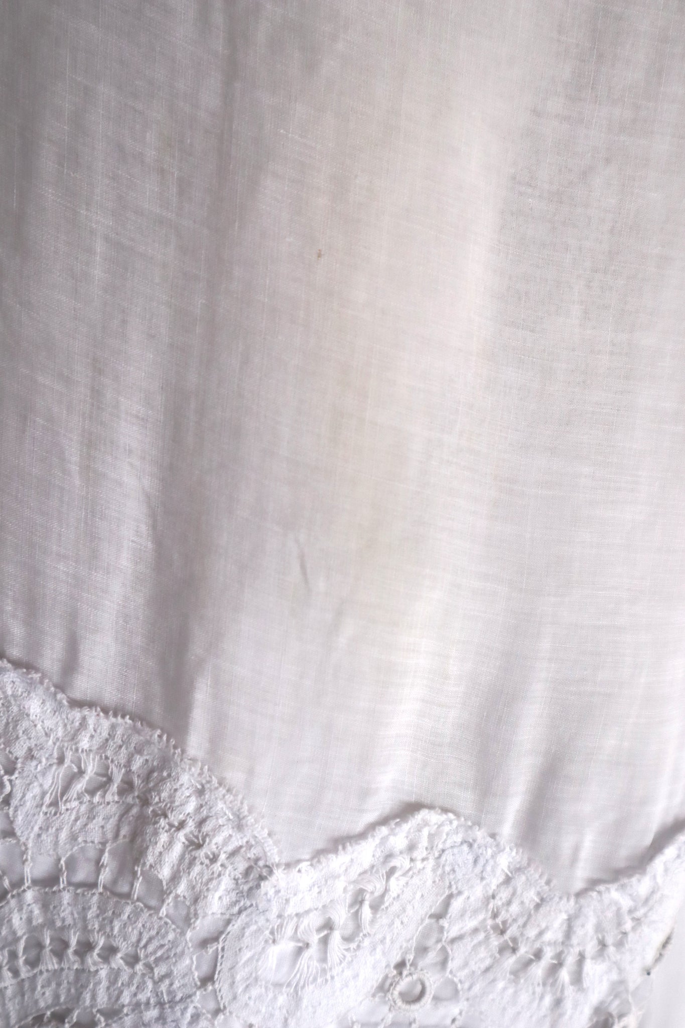 1900s French Handworked Batten Lace Church Surplice