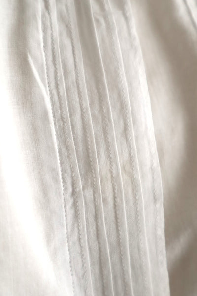 1930s French Cotton Blouse with Valenciennes Lace