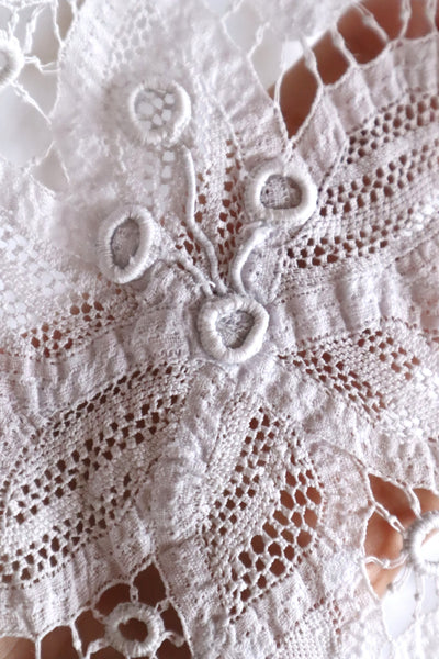 1900s French Handworked Batten Lace Church Surplice