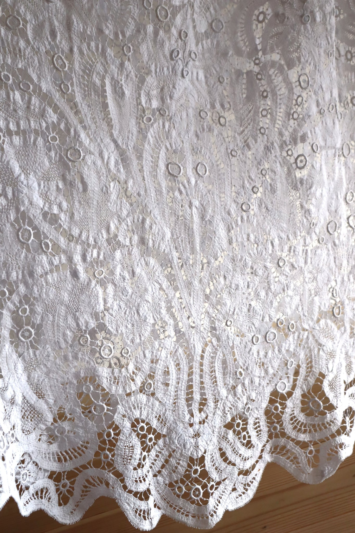 1900s French Handworked Batten Lace Church Surplice