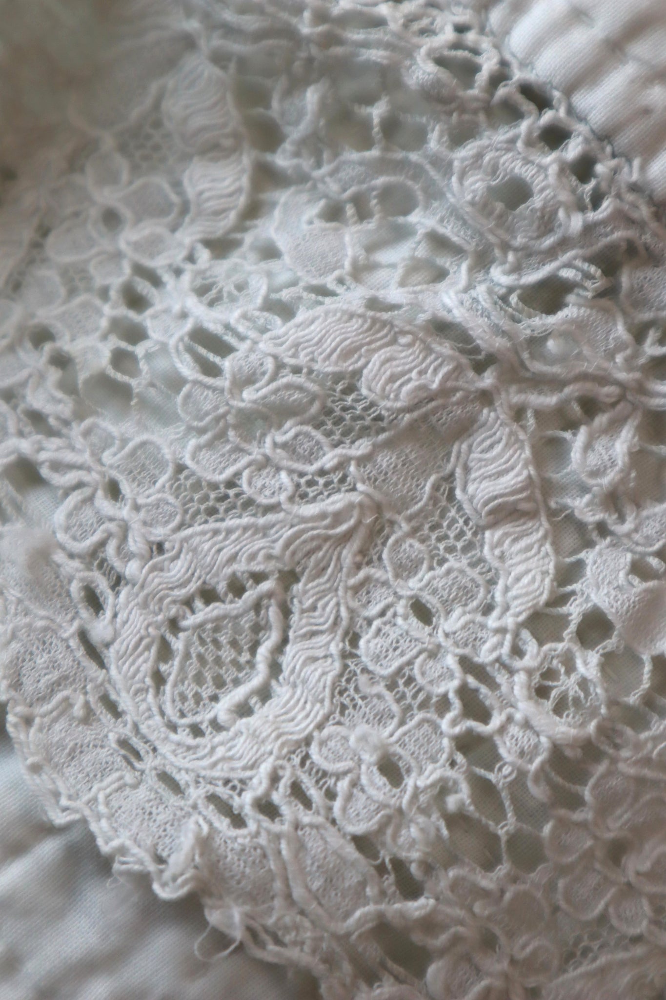 19th Hand Quilted White Cotton Skirt