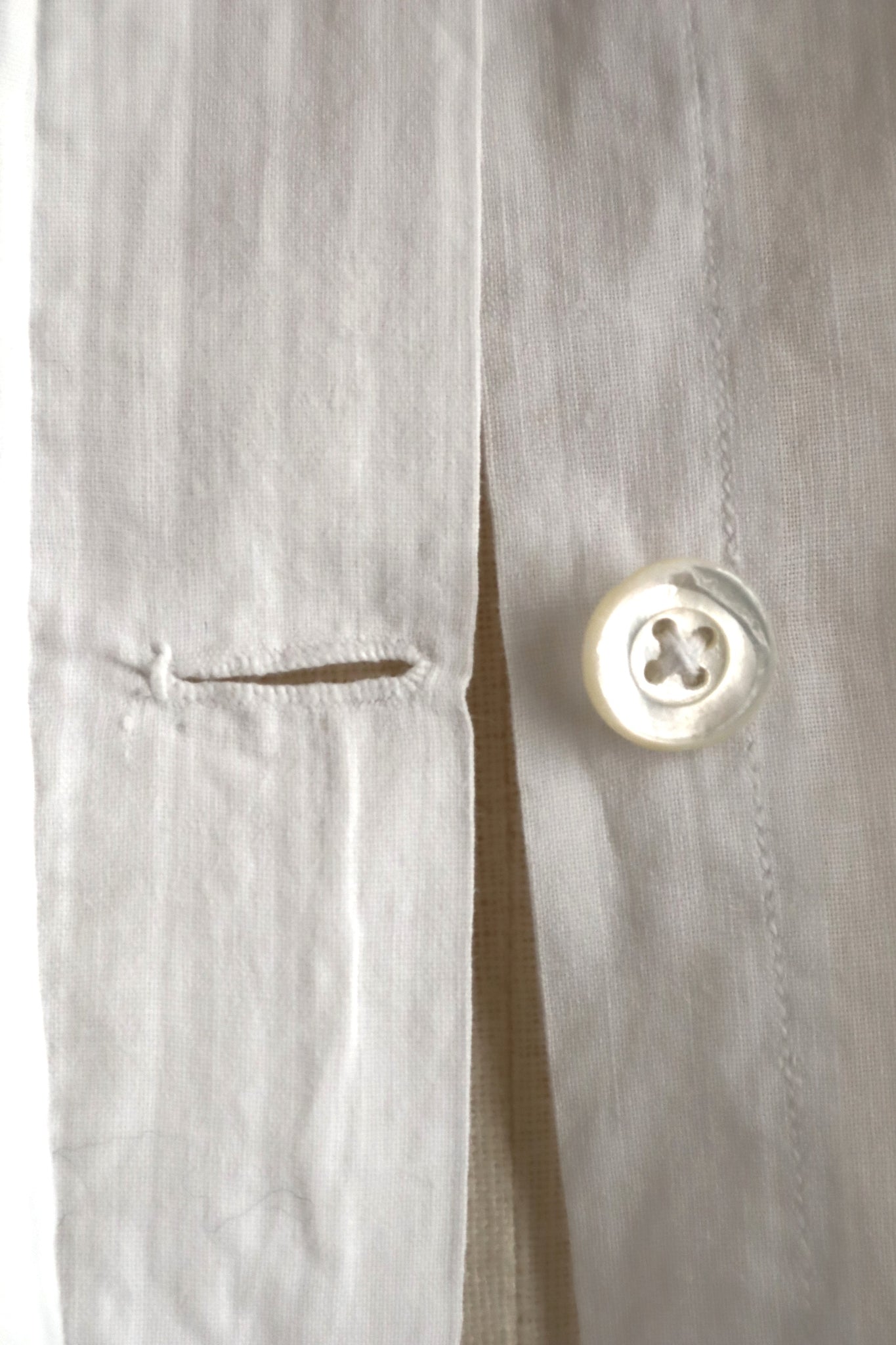 1930s French Cotton Blouse with Valenciennes Lace