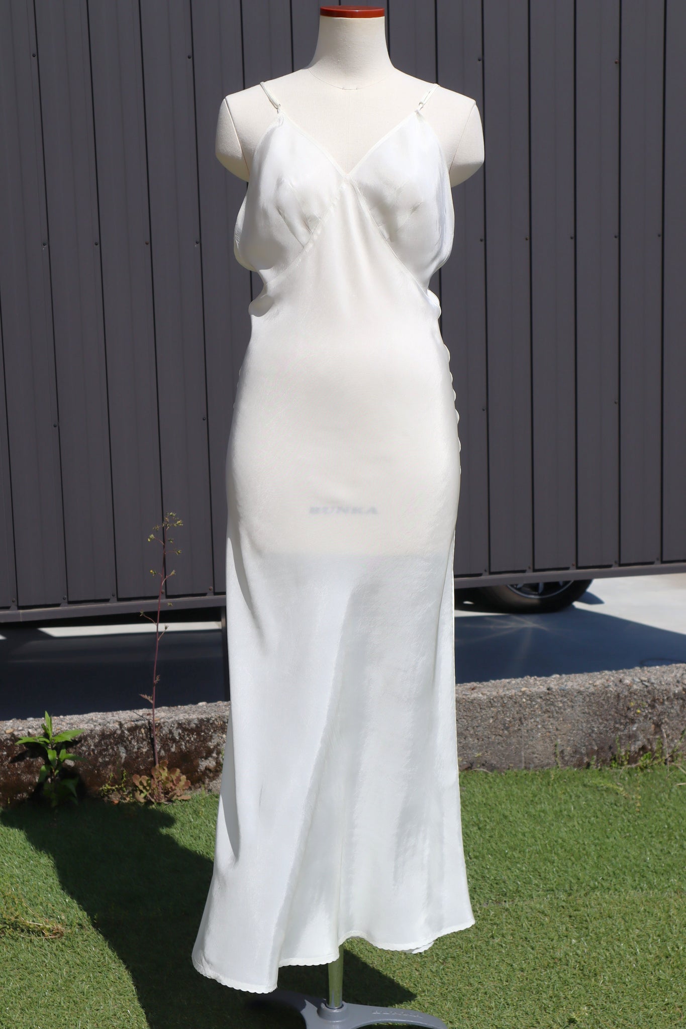 1940s~1950s White Rayon Slip Dress
