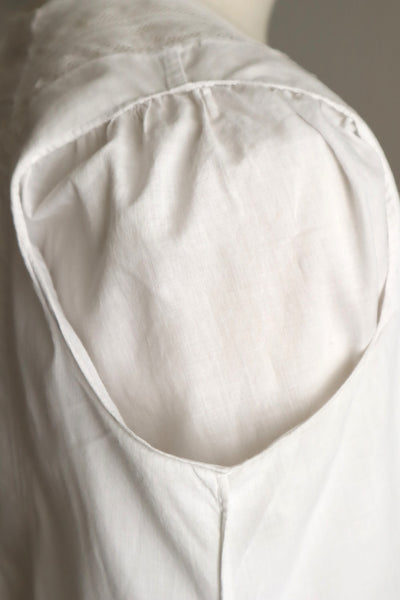 1930s French Cotton Blouse with Valenciennes Lace