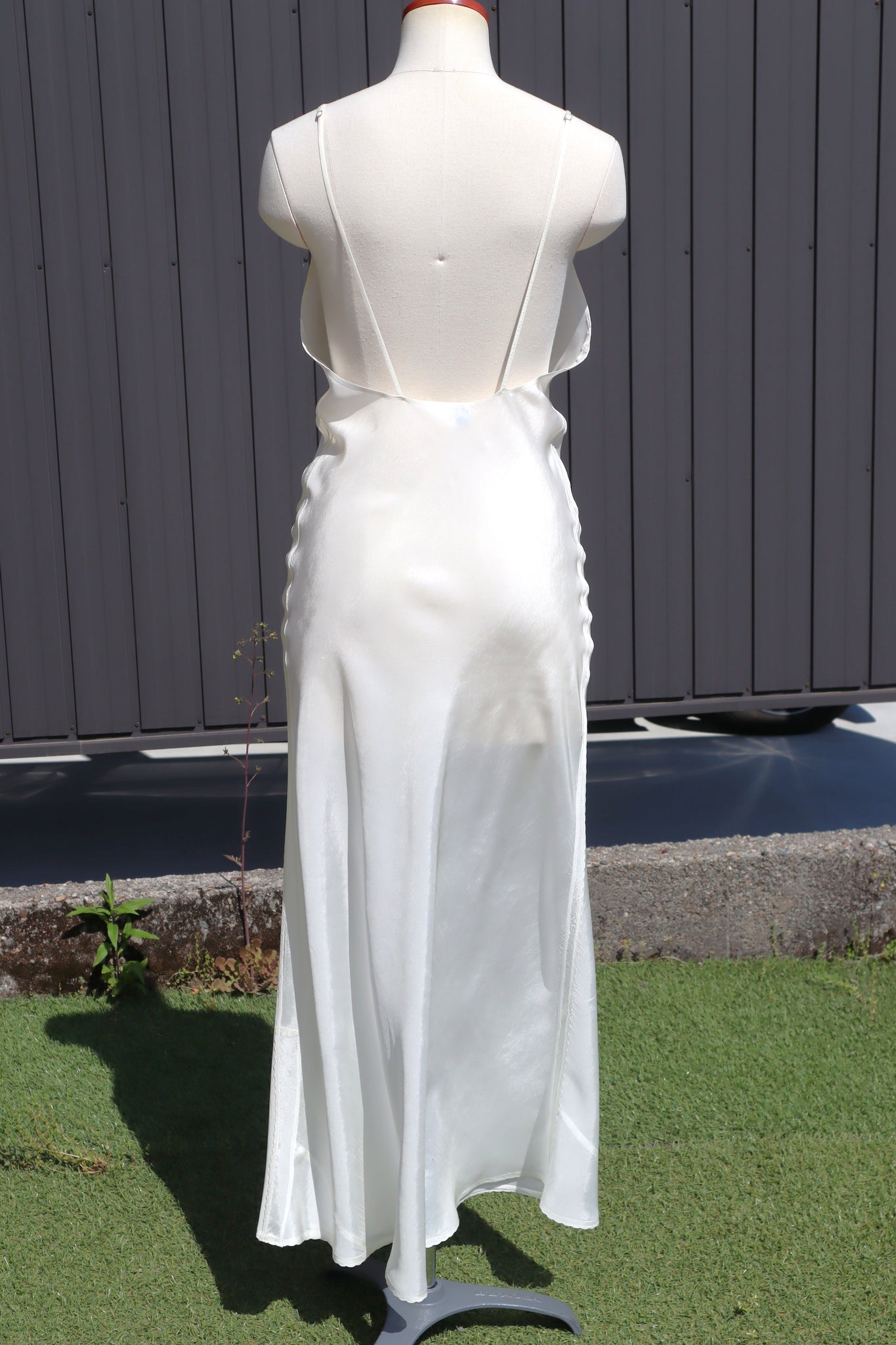 1940s~1950s White Rayon Slip Dress