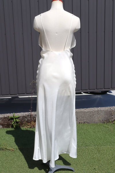 1940s~1950s White Rayon Slip Dress