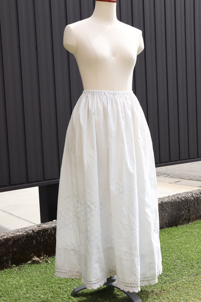 Romantic Blue Floral Skirt – Handcrafted