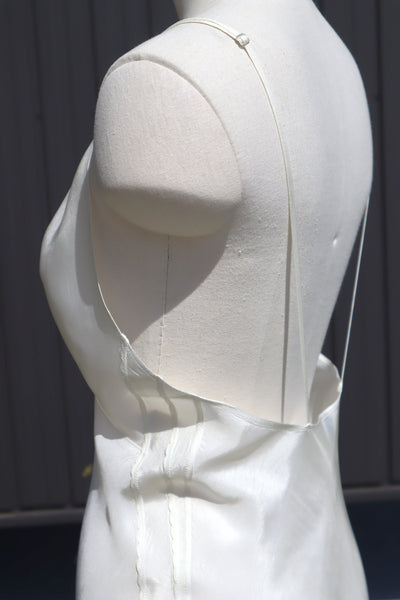 1940s~1950s White Rayon Slip Dress