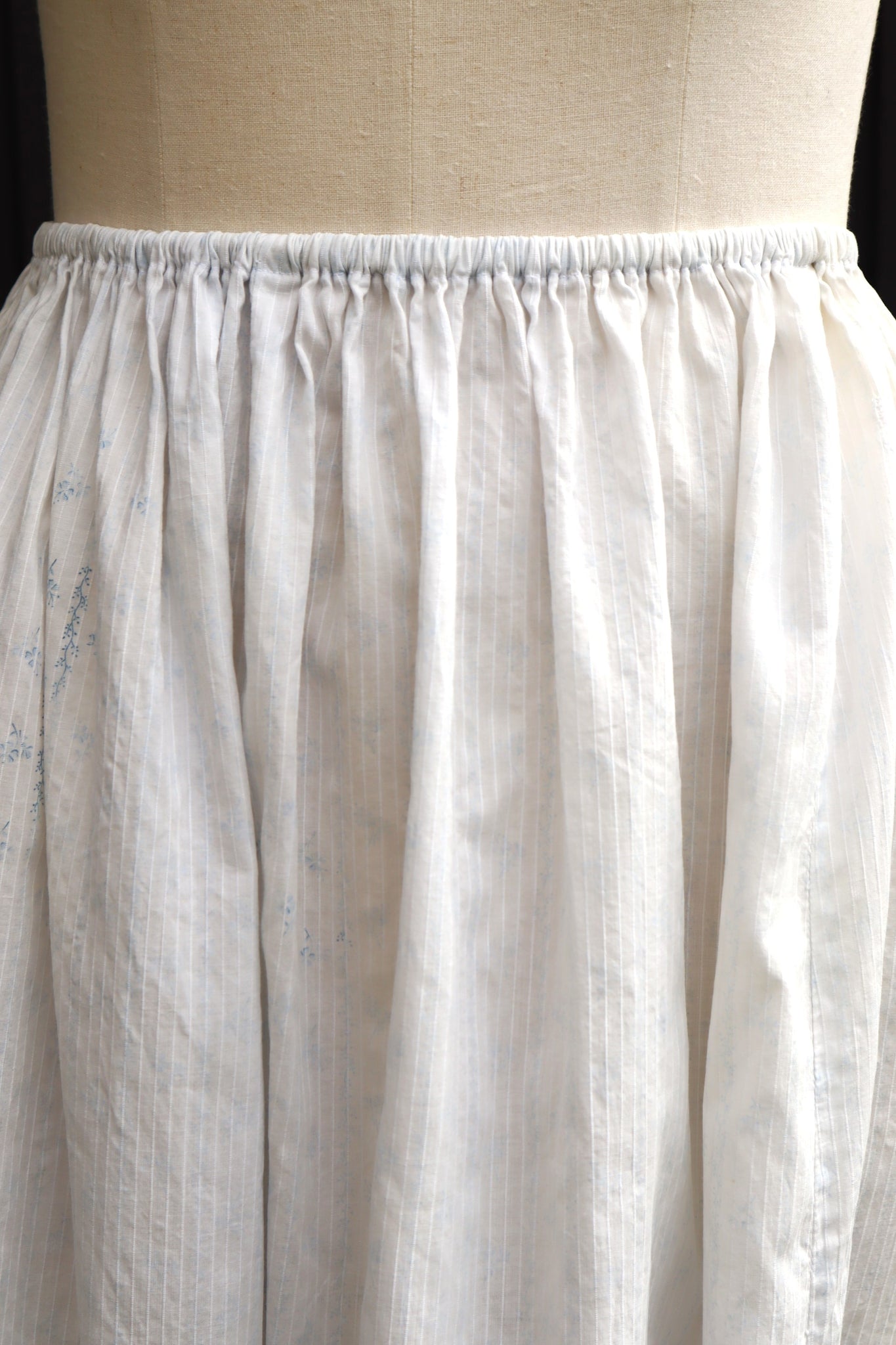 Romantic Blue Floral Skirt – Handcrafted