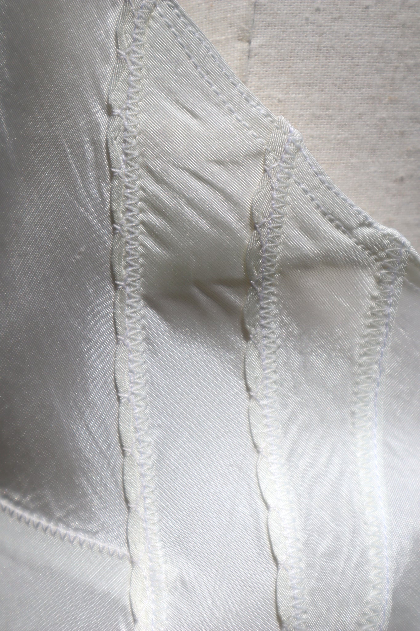 1940s~1950s White Rayon Slip Dress