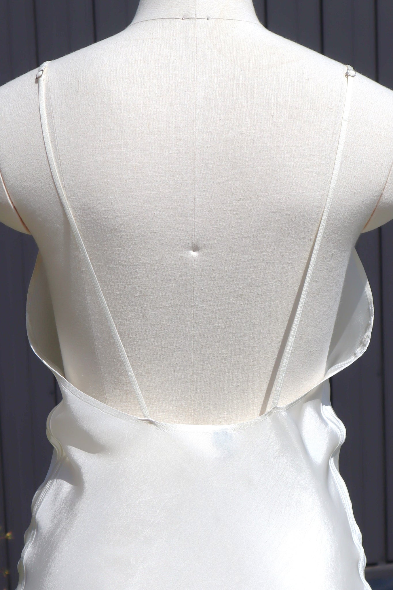 1940s~1950s White Rayon Slip Dress