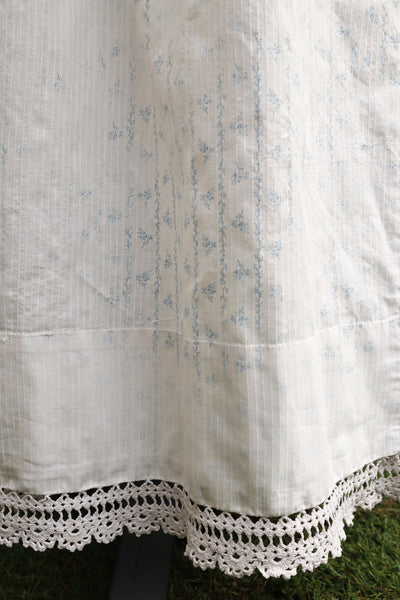 Romantic Blue Floral Skirt – Handcrafted