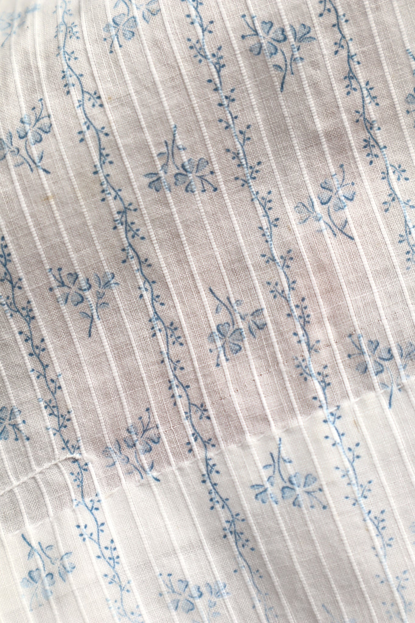 Romantic Blue Floral Skirt – Handcrafted