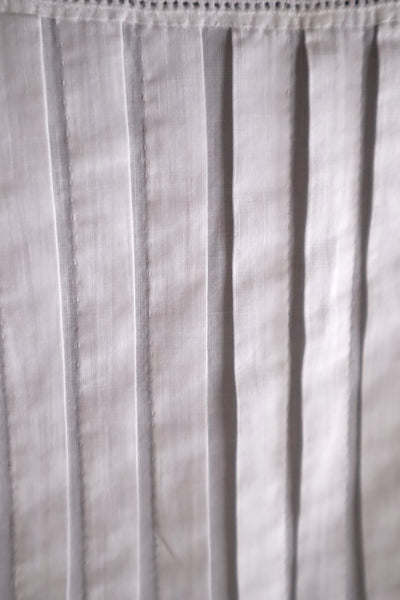 1900s French Hand-Sewn White Cotton Dress