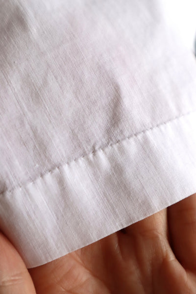 1900s French Hand-Sewn White Cotton Dress