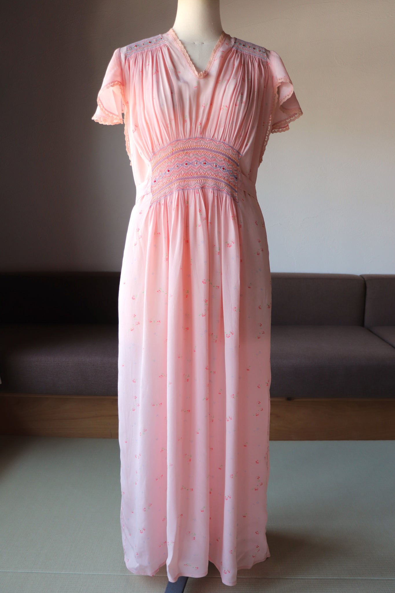 1940s Hand Smocking Dress