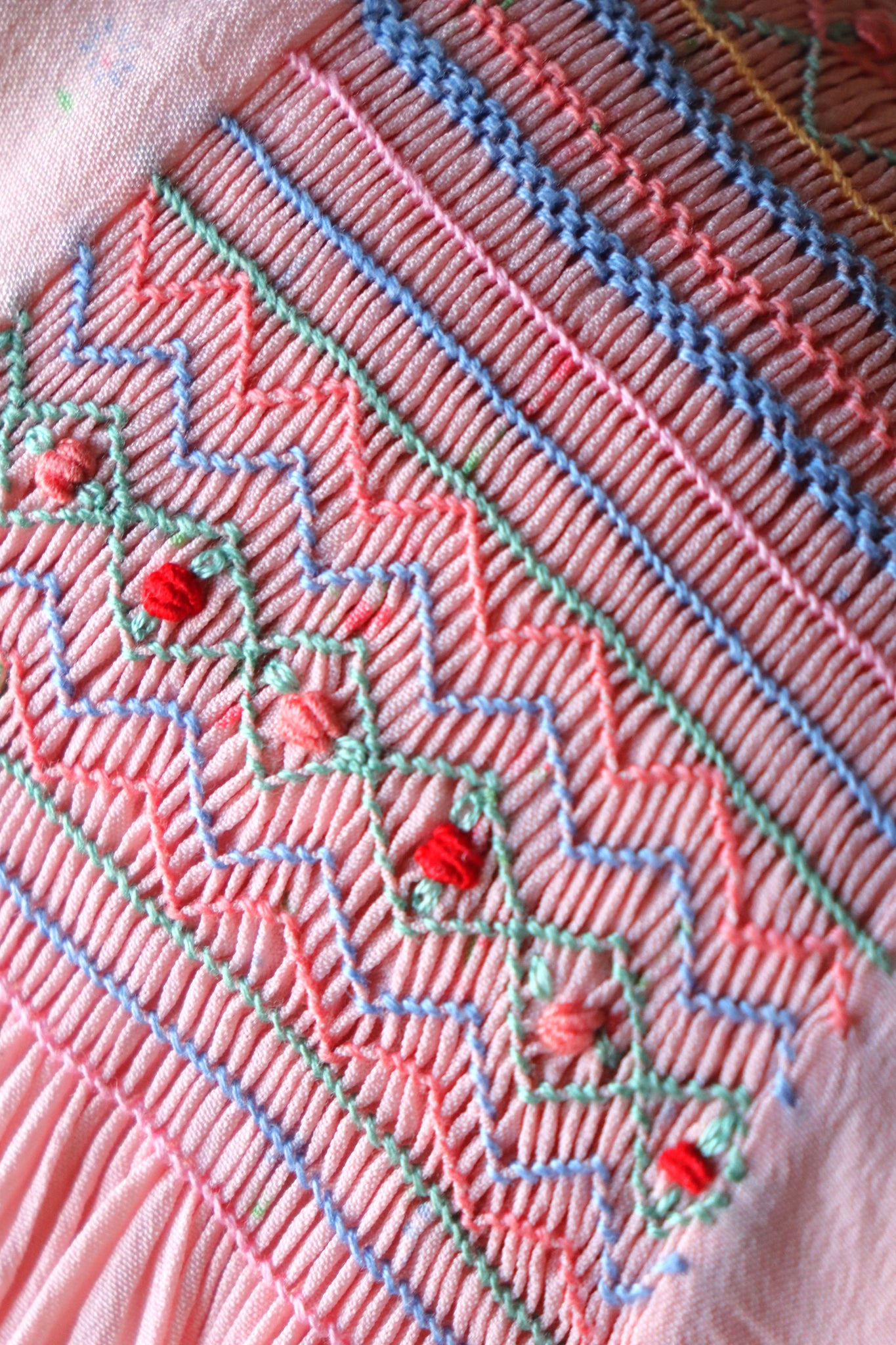 1940s Hand Smocking Dress