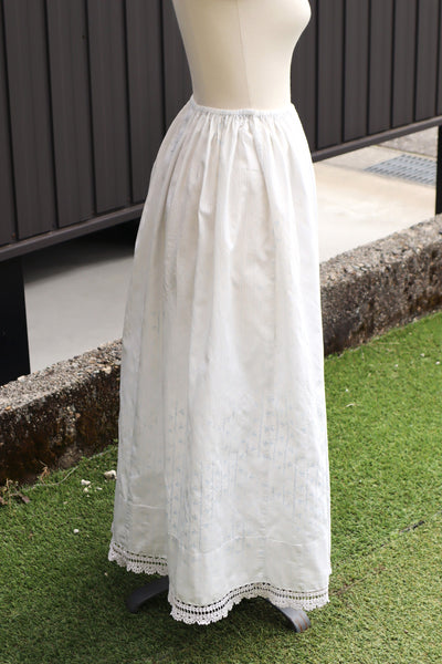 Romantic Blue Floral Skirt – Handcrafted