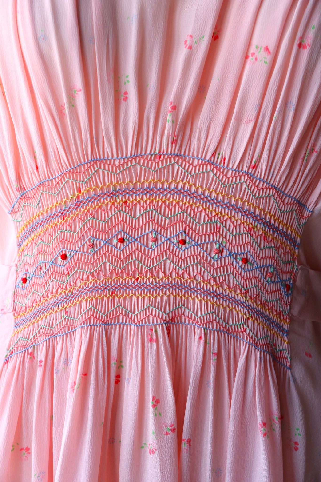 1940s Hand Smocking Dress