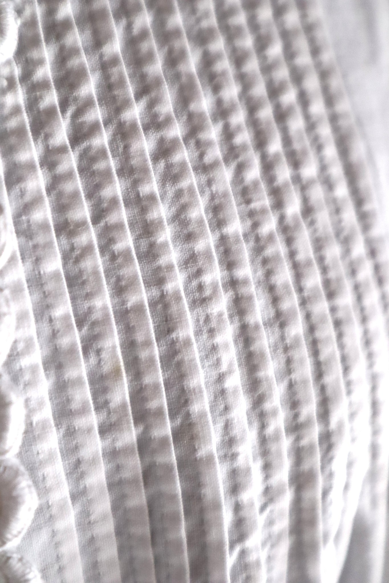 1900s French Hand-Sewn White Cotton Monogrammed Day Dress
