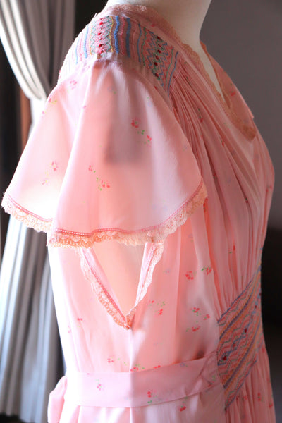 1940s Hand Smocking Dress