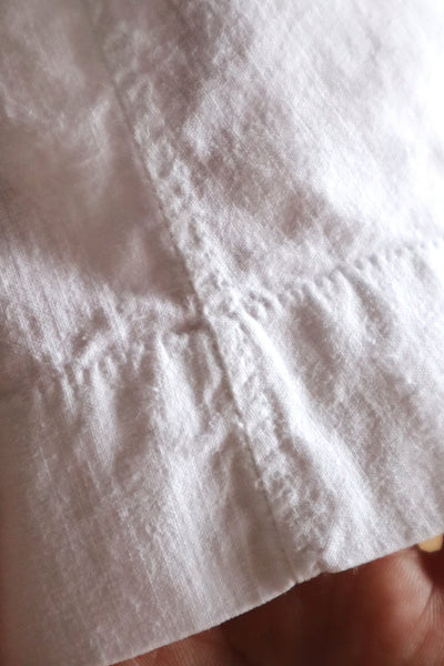 1900s French Hand-Sewn White Cotton Monogrammed Day Dress