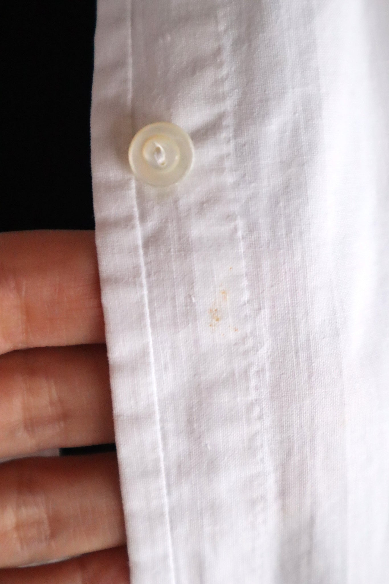 1900s French Hand-Sewn White Cotton Monogrammed Day Dress