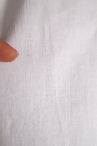 1900s French Hand-Sewn White Cotton Monogrammed Day Dress