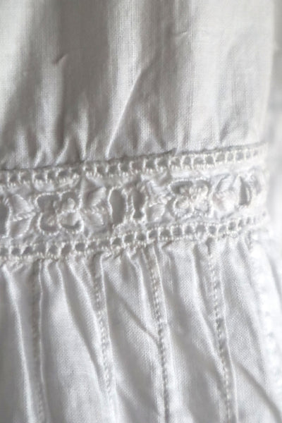 1900s French Valenciennes Lace Layered Cotton Petticoat Skirt