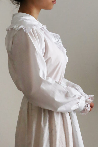 1900s French Cotton Day Blouse