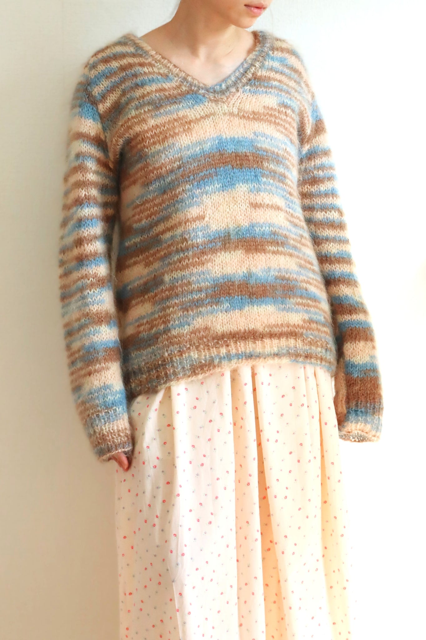 1980s Hand-Knit Soft Mohair Sweater