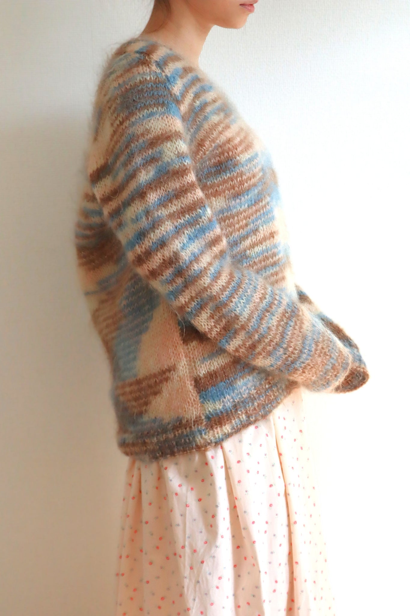 1980s Hand-Knit Soft Mohair Sweater